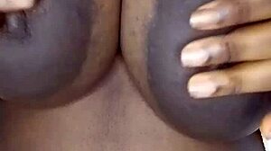 British chubby babe spreads ass while masturbating breasts intensely