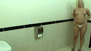 His office bathroom setup really pays off with the girls