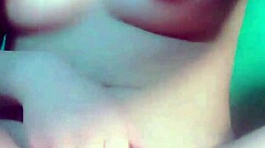 The cute teen girl shows off her young pussy in a casual display