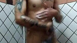 Fabrizio Aguiar Enjoying A Relaxing Shower Time