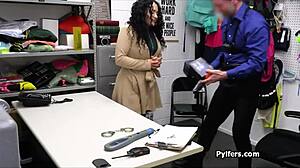 Wrapped In Decorative Lights And Fucked Hard At The Office