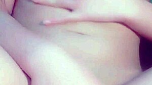 The cute teen girl shows off her young pussy in a casual display