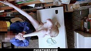 Teen doesnt want any criminal record of her - fuckthief police big cock punished blowjob garage shop doggystyle bent over teen 18+ small 18+ tits