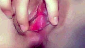 The cute teen girl shows off her young pussy in a casual display