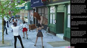 big apple small 18+ gesture in 3d cartoon sex