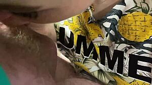 She gives two blowjobs in one day, receiving cumshots in mouth twice