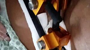 Feeling aroused in the hospital, Julia Fontanelli masturbates intensely.