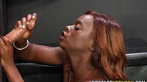 ana foxxx gets some white dick at the gloryhole with deepthroat and cumshot