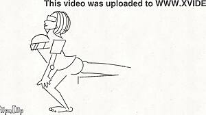 Artistic cartoon characters engage in smashing action