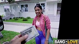 Maya Farrell fucks hard for college help!