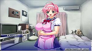 In apartment of love episode 2, the anime character cums inside her during their hentai game session.