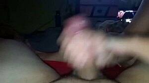 This little slut caught me watching porn again and jerked me off until I came hard!