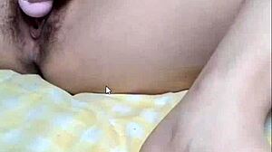 asian babe with big tits masturbates wet pussy using toys, feels so good