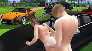 Young Girl Gets Anal in the Car!