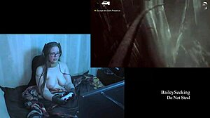 Naked Alan Wake playthrough part 9 with brunette bbw