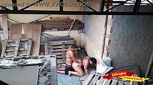 Fucking my sister-in-law on the terrace outdoors!