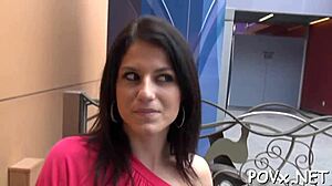 Barely Legal Petite Teen Licks Balls, Fucks In POV With Small Tits