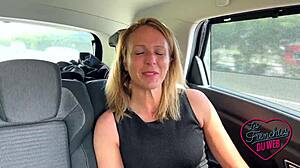 I am Julie, the naughty MILF experimenting with pleasure in a threesome with young brunette