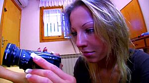 the blonde takes it in the ass picked up by her girlfriend