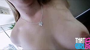 Cute teen 18+ Tiffany Kohl sucking big cock