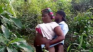 two lovers caught fucking in the bush on sunday