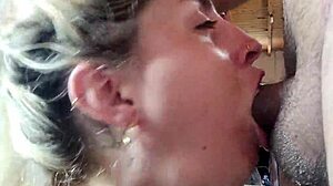 this slut gives a sloppy blowjob