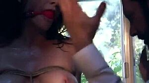 I'm tied up, this brunette slave get's rough anal fuck'd