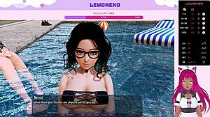 lewdneko plays harem hotel part 24 with cute maid and big tits.