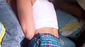 Hot School Babe Sucks Dick After Class