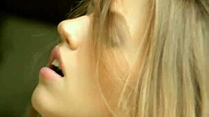 this horny teen babe rubs her tight pussy with dildo solo