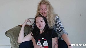 i'm bee riding mac's big cock in lustery submission on the sofa