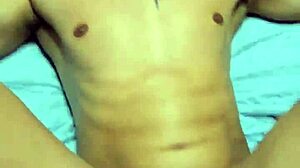 Happy Halloween! Twink gets fucked bareback by big monster cock in amateur gay scene