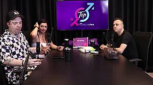 woman kisses him and angers another man who cums on car door