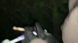 hey, Cracky’s got stuff stuck in her pussy in public, crazy!