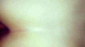 Colombian amateur at home after work.