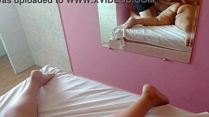 He gave her a massage, then entered her big pussy