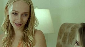 Blonde lesbian teen step sisters Kyler Quinn and Braylin Bailey make out in bed