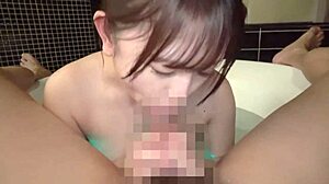 Plump JK gets fucked in love hotel, sucking cock expertly while in uniform