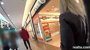 charming czech nympho tempted in mall, pounded in pov