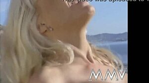 Sexy blondie sucks cock on the cliffs.
