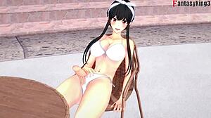 yor forger in bikini gets pool sex in fantasy hentai!