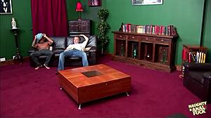 Dirty Blonde Maid Gets Ass Licked While Sucking Big Cock