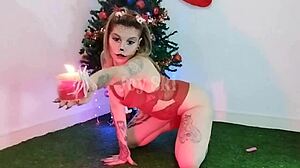 In this special christmas ski episode, a blonde brazilian with tattoos smokes in a voyeur fetish scene