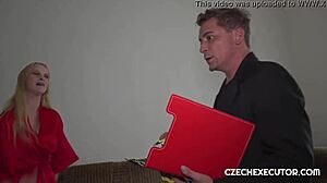 Intriguing wild sex with horny czech executor involving intense blowjob