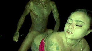 We banged the big-breasted chick on the street openly