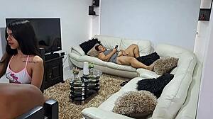 Mature Latina BBW Masturbates with Stepsons Nearby