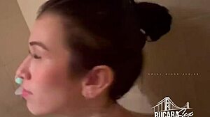 Katty Blake Fucks Boldly in Bathroom with Creampie