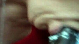 Feeling the thrill as she swallows two cum loads