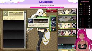 Vtuber Lewdneko Plays Evenicle, Moaning With Big Tits In Hentai Scene