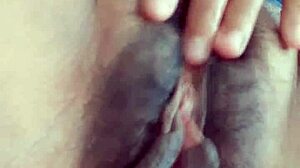 sexy latina morena fingers her wet hairy pussy to orgasm